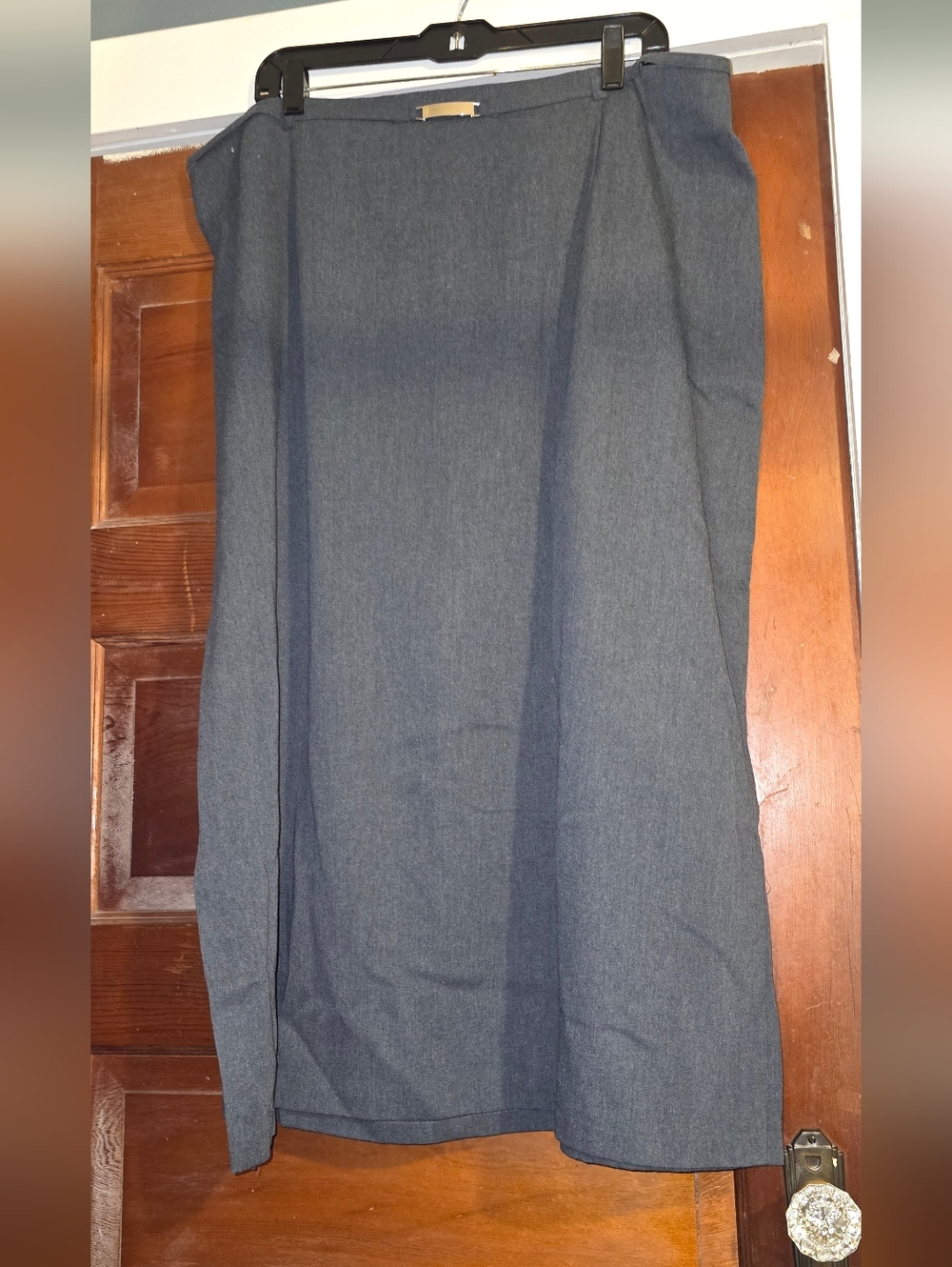Bentley Plus Grey Straight Midi Skirt